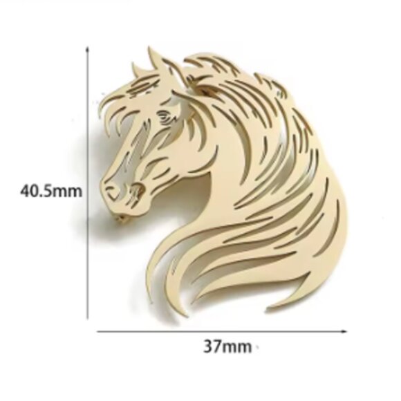 🍏50% OFF/3+...Stainless Steel Horse Head Brooch - Picture 8 of 8